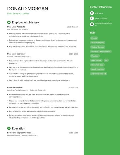 Resume example 4