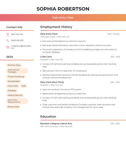 Resume example 3