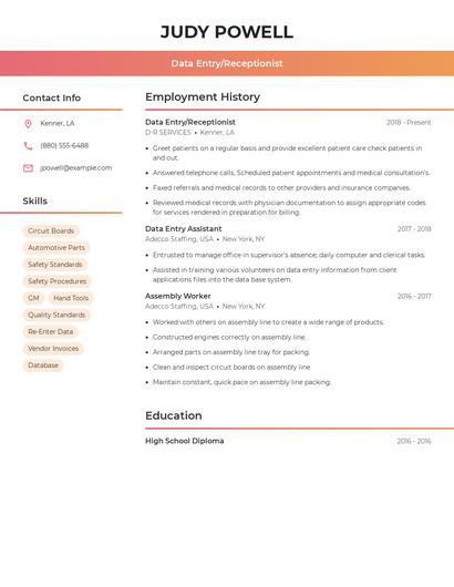 Resume example 3