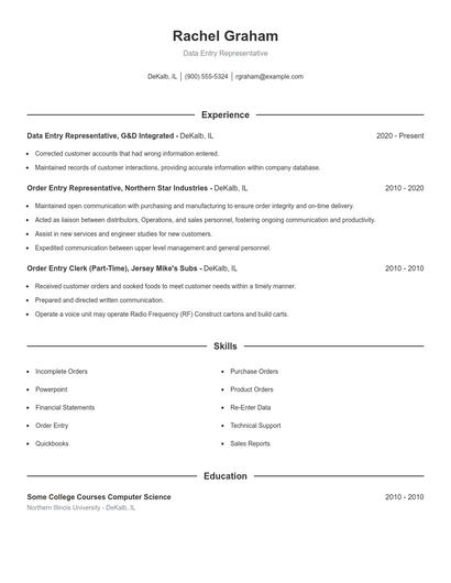 Resume example 1