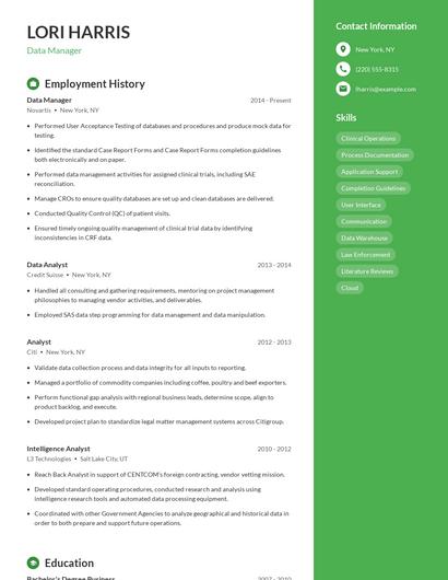Resume example 5