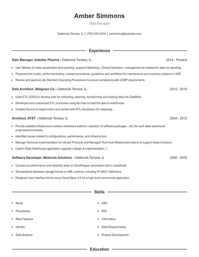 Resume example 1