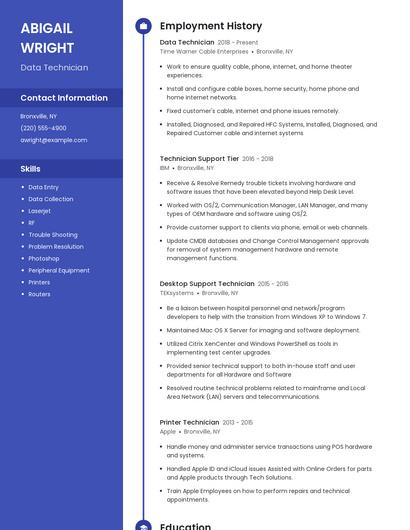 Resume example 5