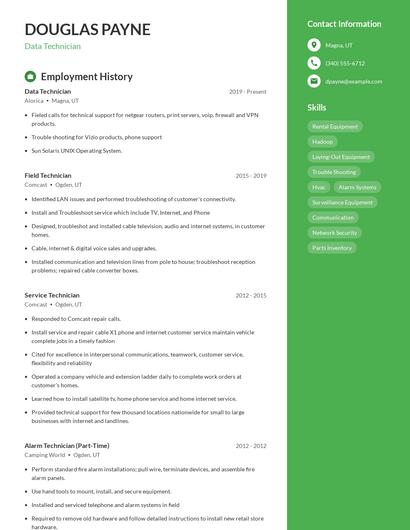 Resume example 4