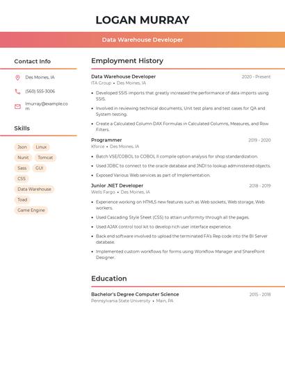 Resume example 3