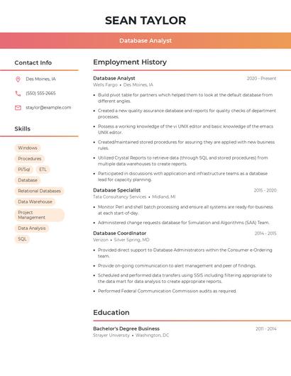 Resume example 3