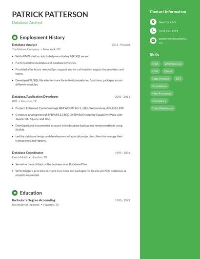 Resume example 5