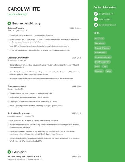 Resume example 5
