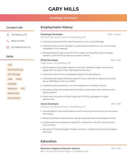 Resume example 3