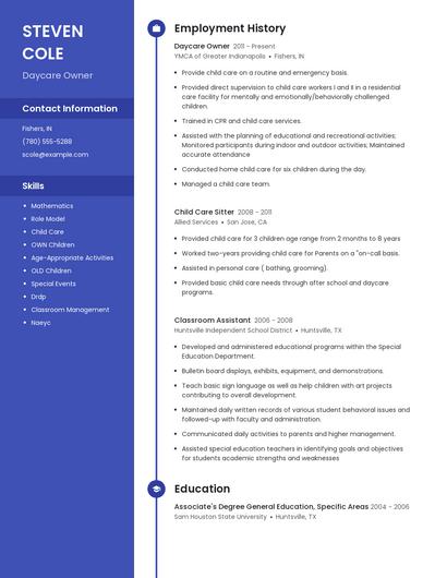 Daycare Owner Resume