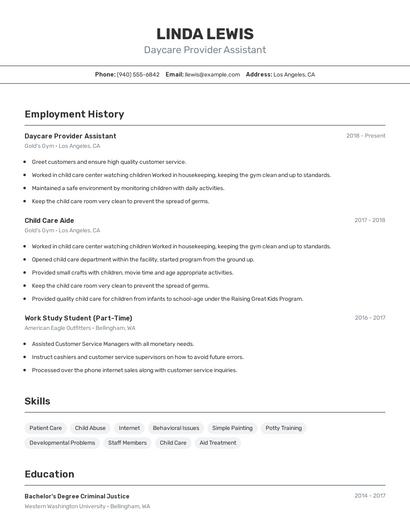 Resume example 2