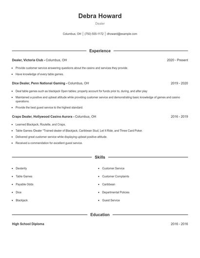 Resume example 1