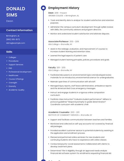 Resume example 4