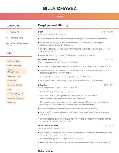 Resume example 3