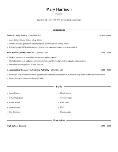 Resume example 1
