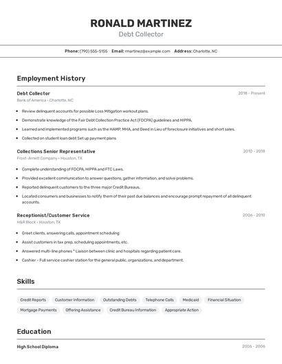 Resume example 2