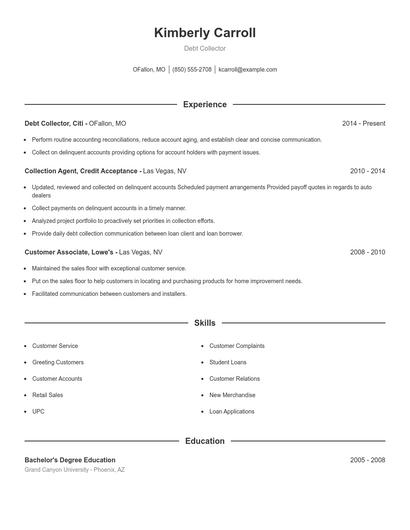 Resume example 1