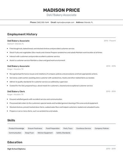 Resume example 2