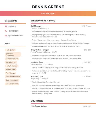 Resume example 3