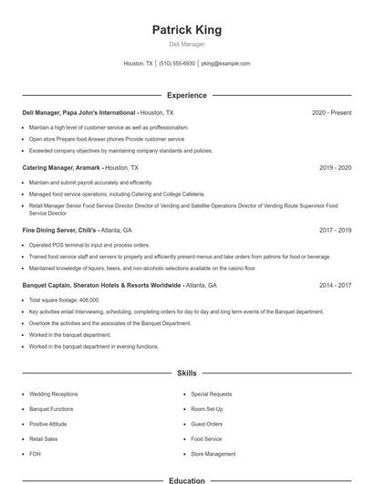 Resume example 1