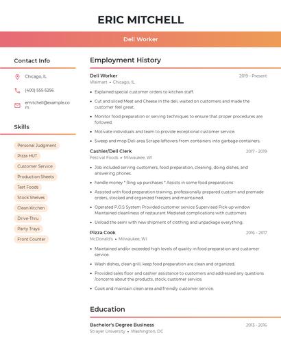 Resume example 3