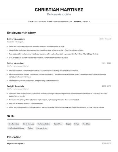 Resume example 2