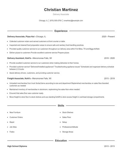 Resume example 1