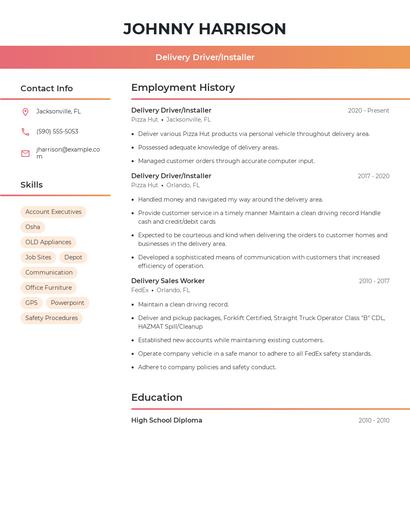 Resume example 3
