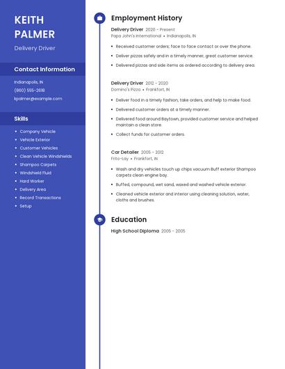 Delivery Driver Resume
