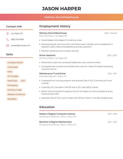 Resume example 3