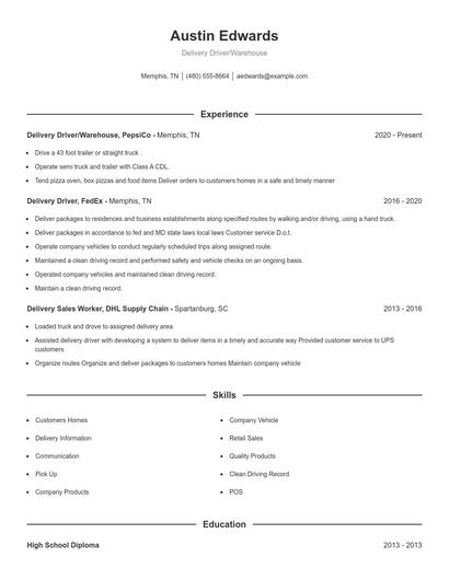 Resume example 1