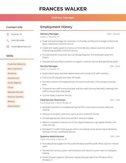 Resume example 3