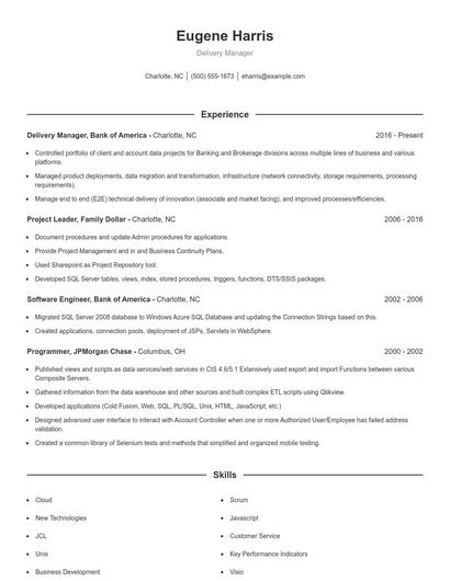 Resume example 1