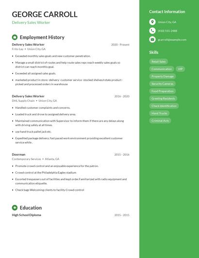 Resume example 4