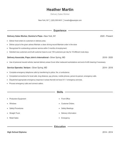 Resume example 1