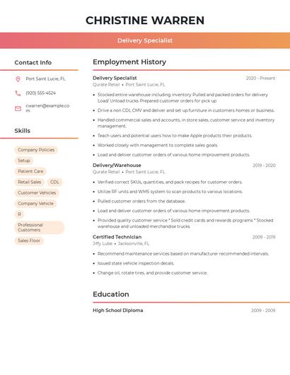 Resume example 3
