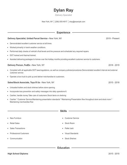 Resume example 1