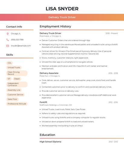 Resume example 3