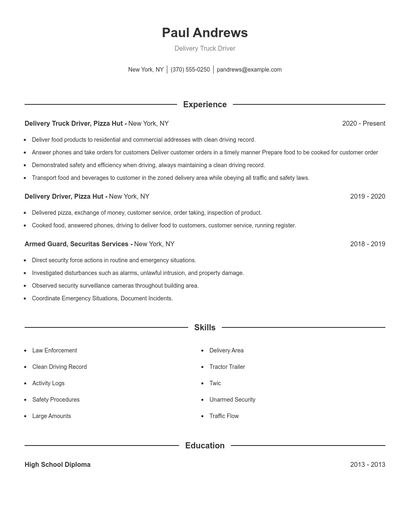 Resume example 1