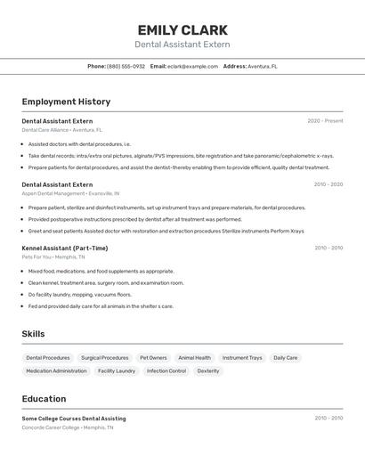 Resume example 2