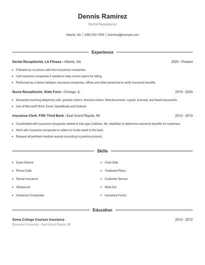 Resume example 1