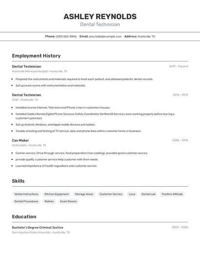 Resume example 2