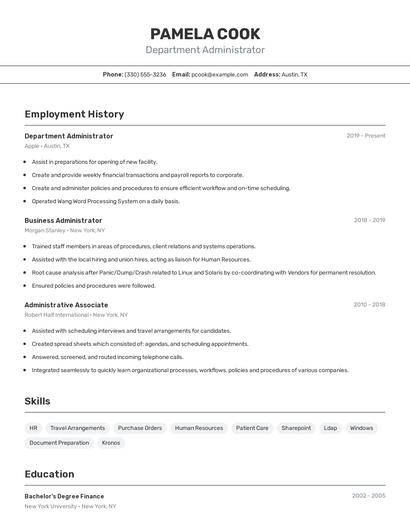Resume example 2