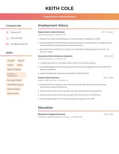Resume example 3