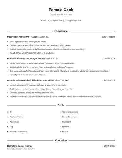 Resume example 1