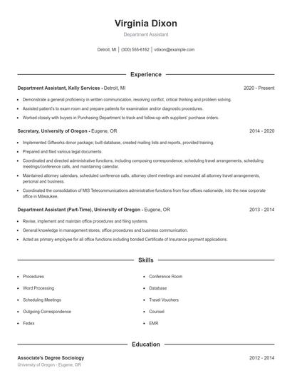 Resume example 1