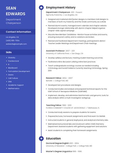 Resume example 4