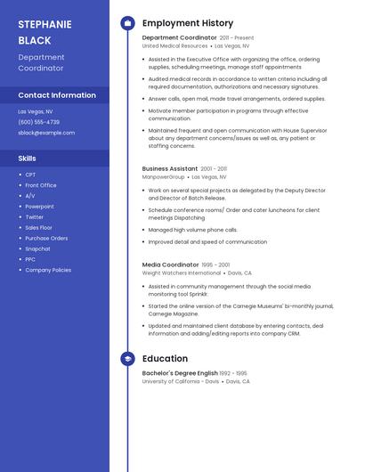 Resume example 5