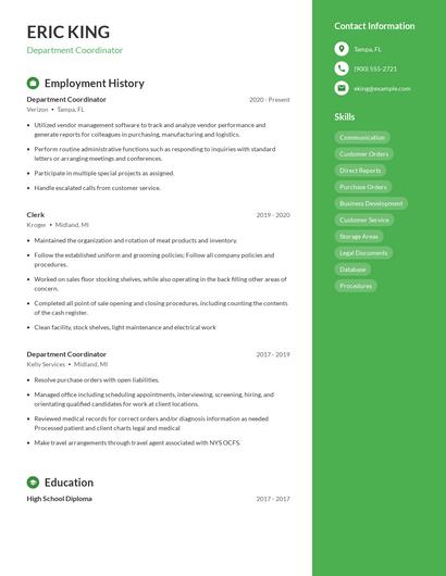 Resume example 4
