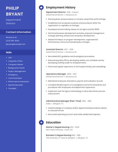Resume example 5
